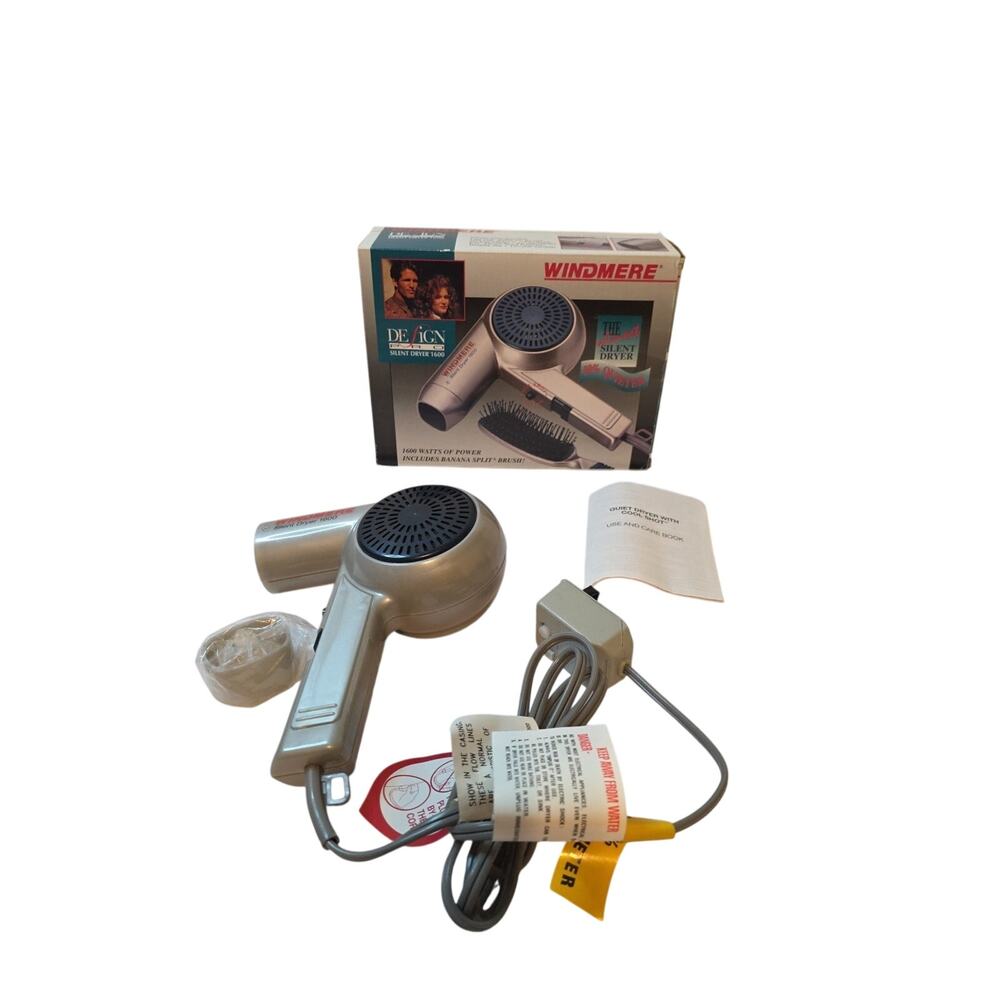 Vtg Windmere Design Pro Silent Dryer 1600 Qs 30c